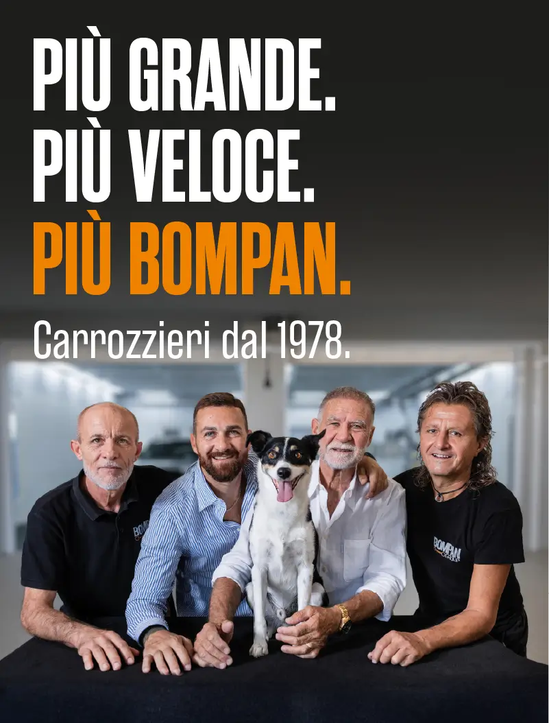 Il team di Bompan Carrozzeria: più grande, più veloce, più Bompan. Carrozzieri dal 1978.